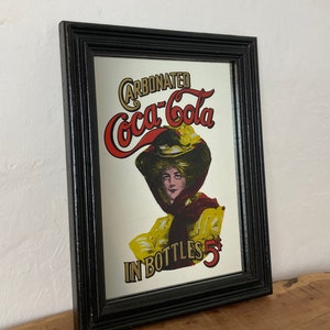Vintage Coca Cola Mirror, Soft Drink, Advertising Collectibles, Americana, retro signs, wall art, interior design, pictures, accessories