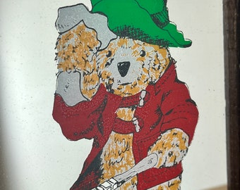 Cute Paddington Bear Vintage Mirror, Children's Book Wall Cute Paddington Bear Vintage Mirror, Children's Book Wall