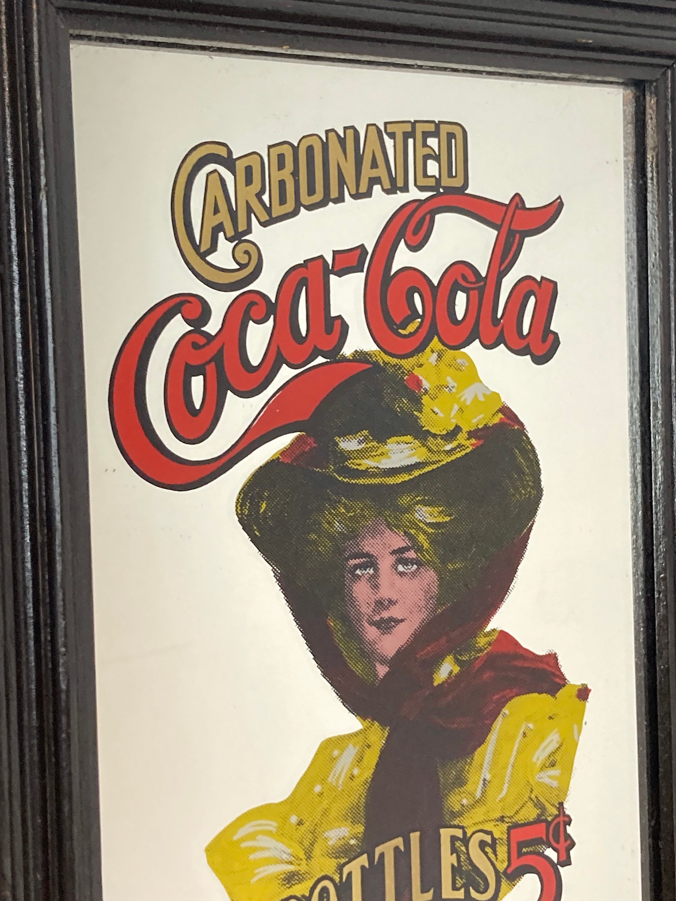 Vintage Coca Cola Mirror, Soft Drink, Advertising