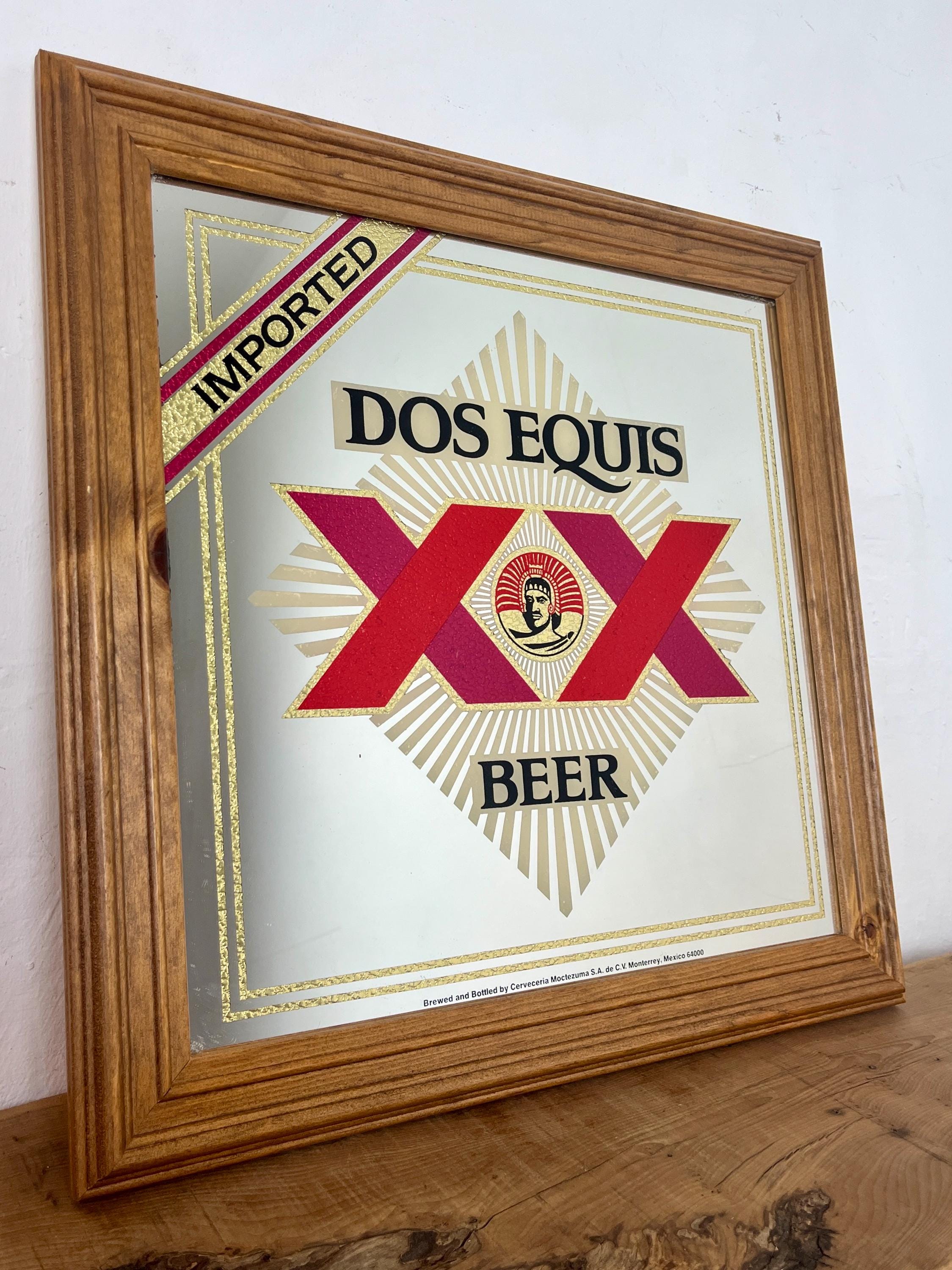 黄金牙、タシグル　ボックストッパー　サインド Dos Equis Beer Sign Mirror, Vintage Collectible Bar Picture - Etsy