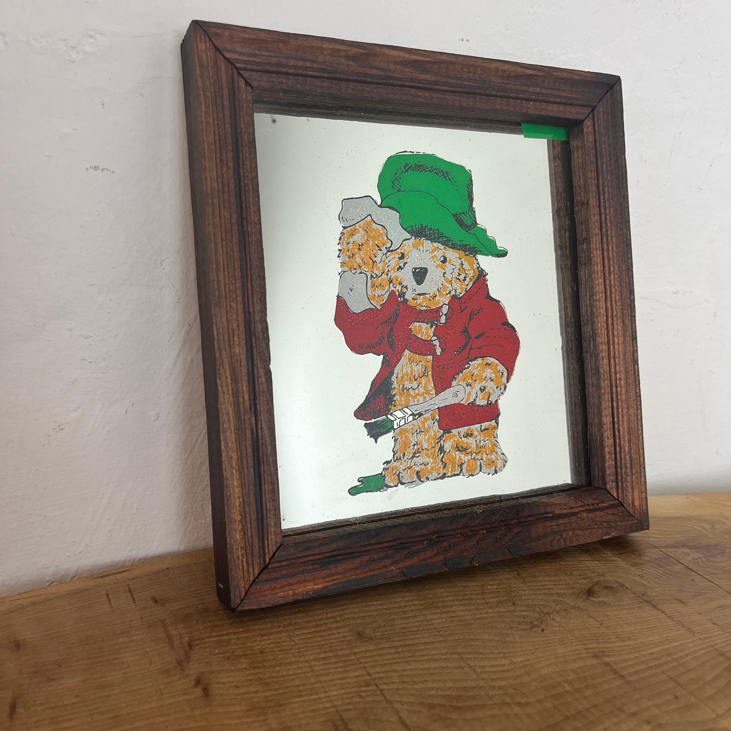 Cute Paddington Bear Vintage Mirror, Children's Book Wall Cute Paddington Bear Vintage Mirror, Children's Book Wall
