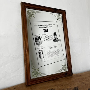 Vintage Pub Advertising Mirror, Sign, picture, Alexander Duckham And Co,  Motor Oil, transport collectibles, interior design, automobiles