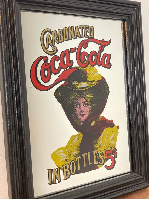 Vintage Coca Cola Mirror: Victorian Lady Advertising Collectible