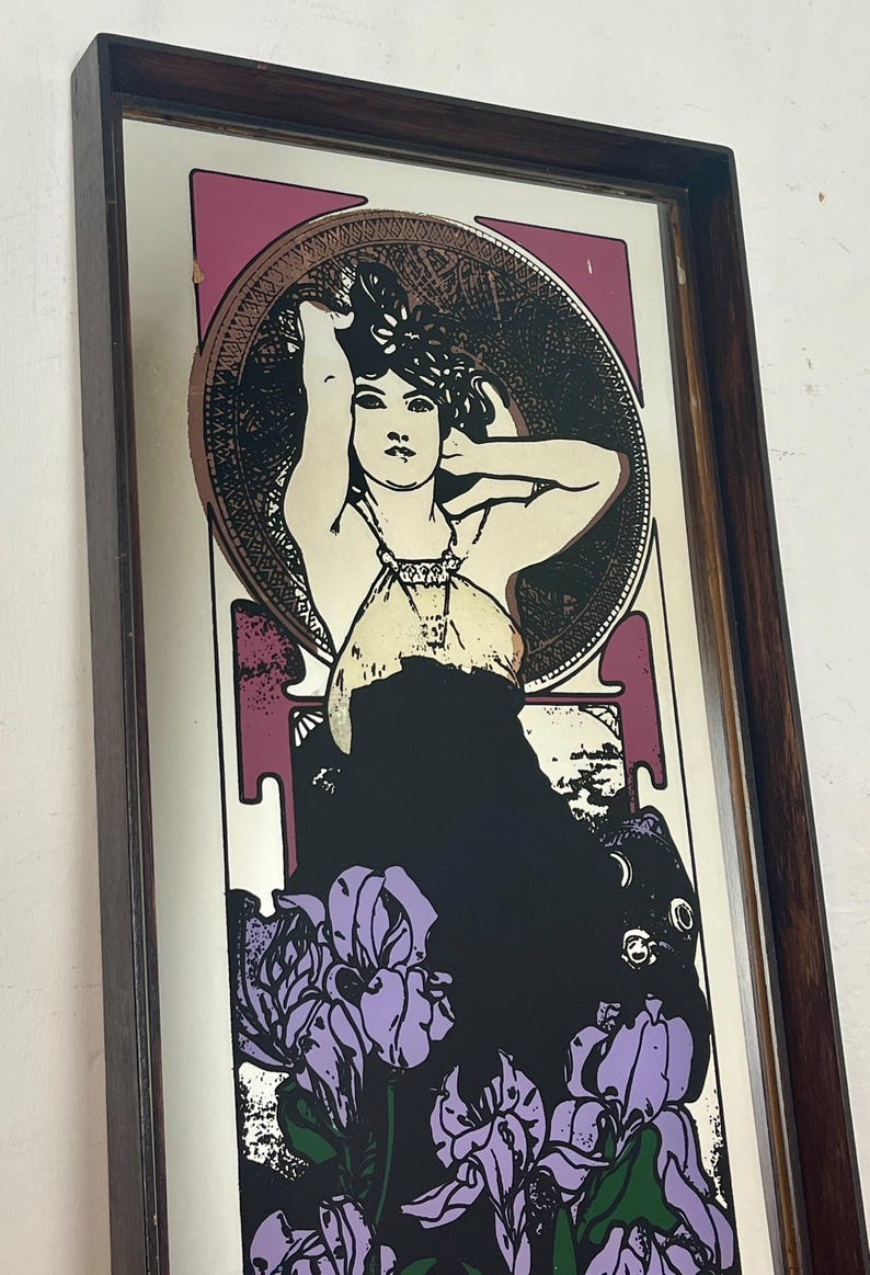 Amethyst is a famous Art Nouveau lithograph created by the Czech artist Alphonse Mucha in 1900. It is one of four works in his acclaimed "The Precious Stones" series, where each panel features a woman personifying a specific gemstone.