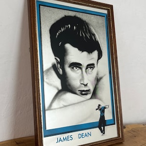 Vintage James Dean Mirror: Hollywood Film Star Collectible