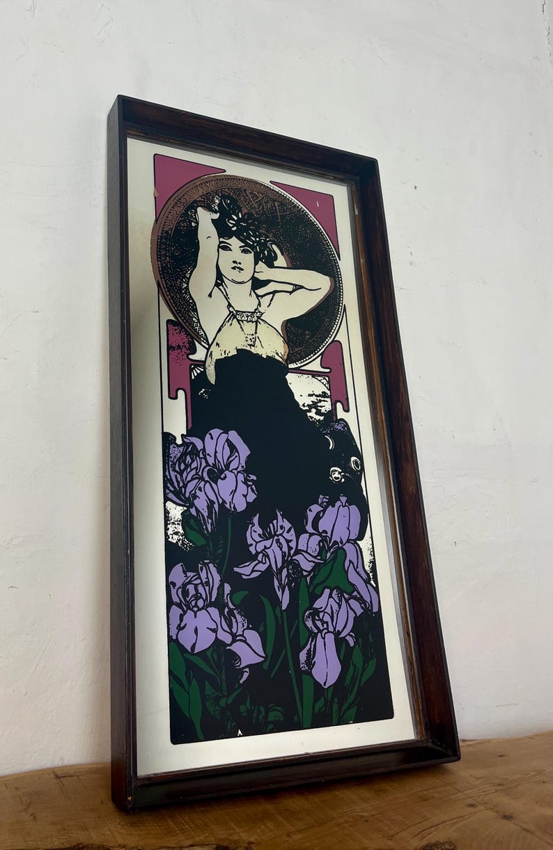 Amethyst is a famous Art Nouveau lithograph created by the Czech artist Alphonse Mucha in 1900. It is one of four works in his acclaimed "The Precious Stones" series, where each panel features a woman personifying a specific gemstone.