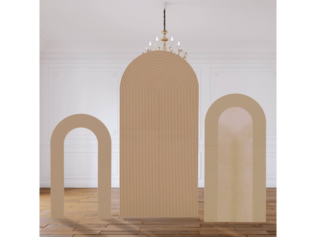 3 Piece Collapsing Wall Panel Set jose Chiara Wooden Arch for Wedding
