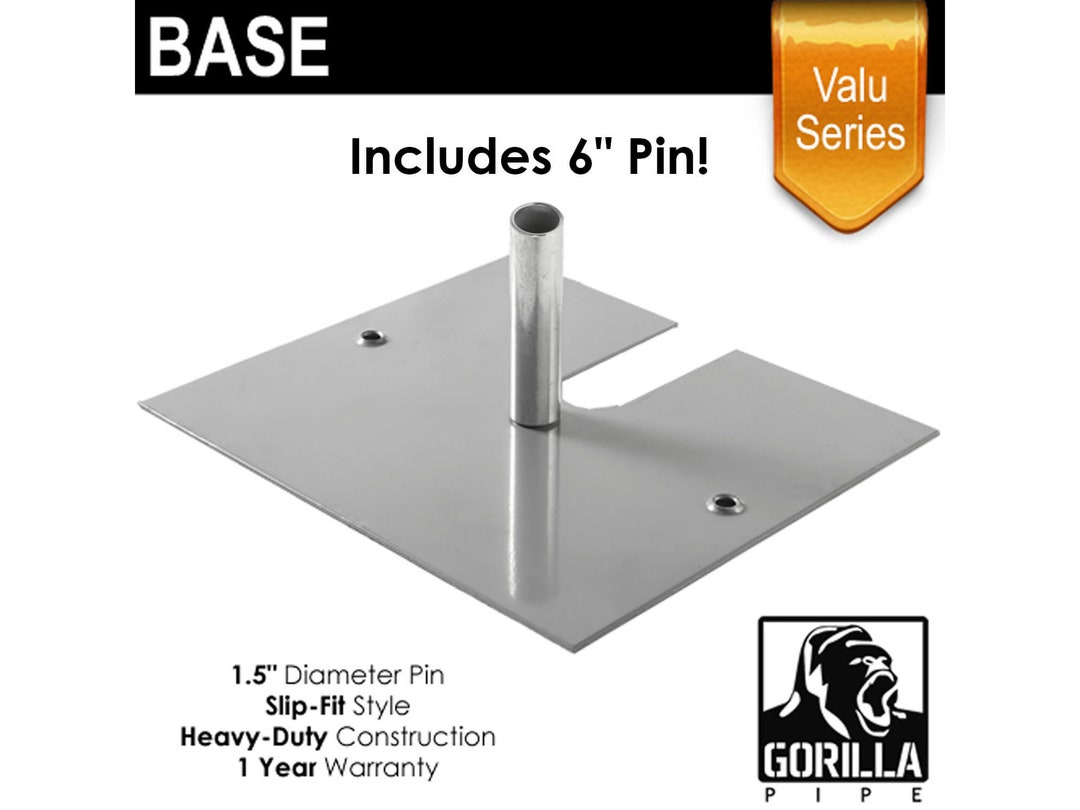 EZ & Pro Series Metal Base Plates by Gorilla Pipe for Wedding Backdrops