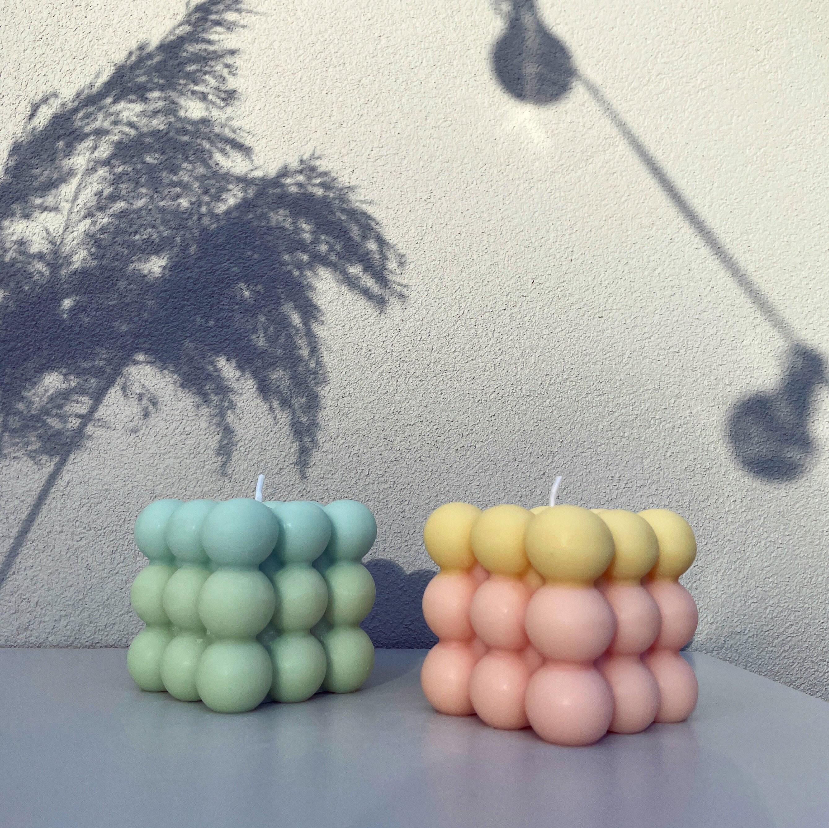 Two Tone Bubble Candle Soy Wax Decorative Candles Gifts Etsy