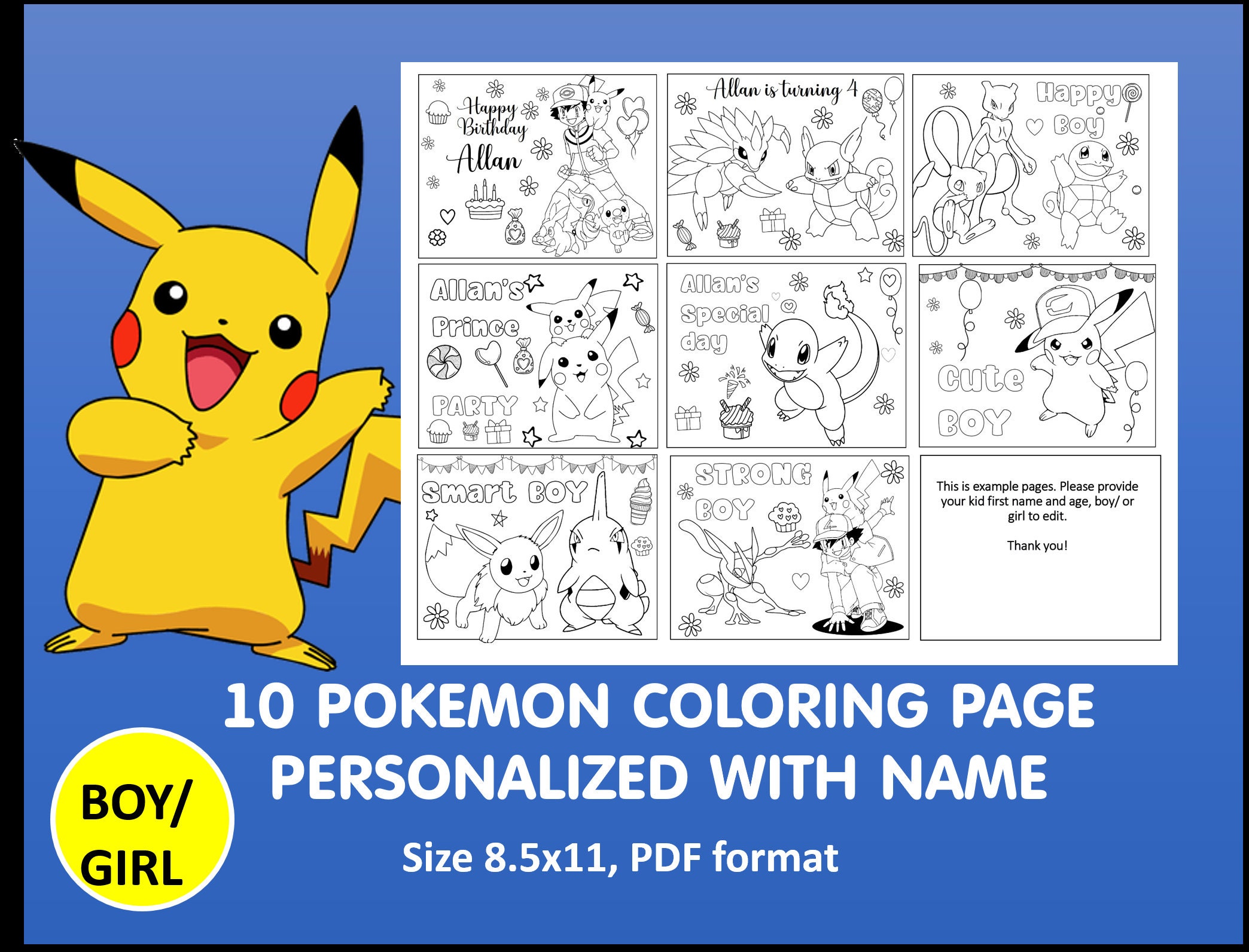 10 Happy Birthday Pokémon Coloring Pages to Print for a Joyous Celebration