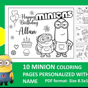 Minions coloring - Etsy Österreich