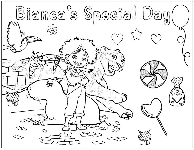 10 Printable Encanto Coloring Page for Birthday Personalized - Etsy