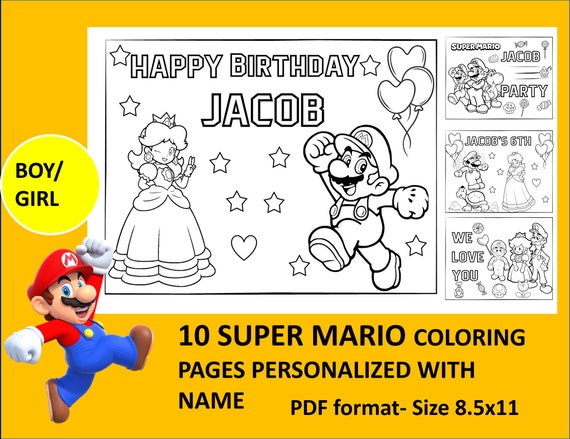 Paper Mario coloring page  Free Printable Coloring Pages