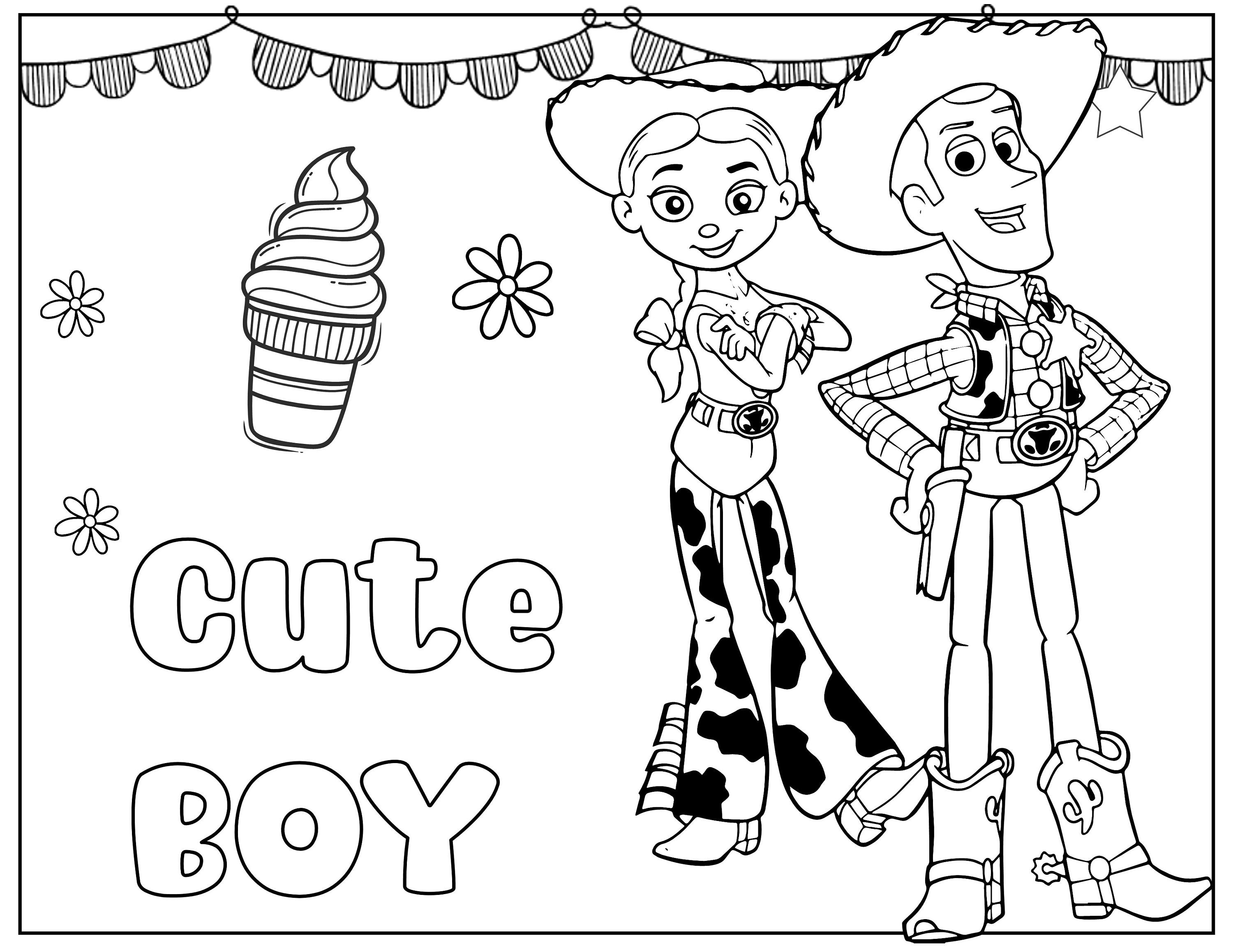 10 Printable Toy Story Coloring Page for Birthday Personalized With