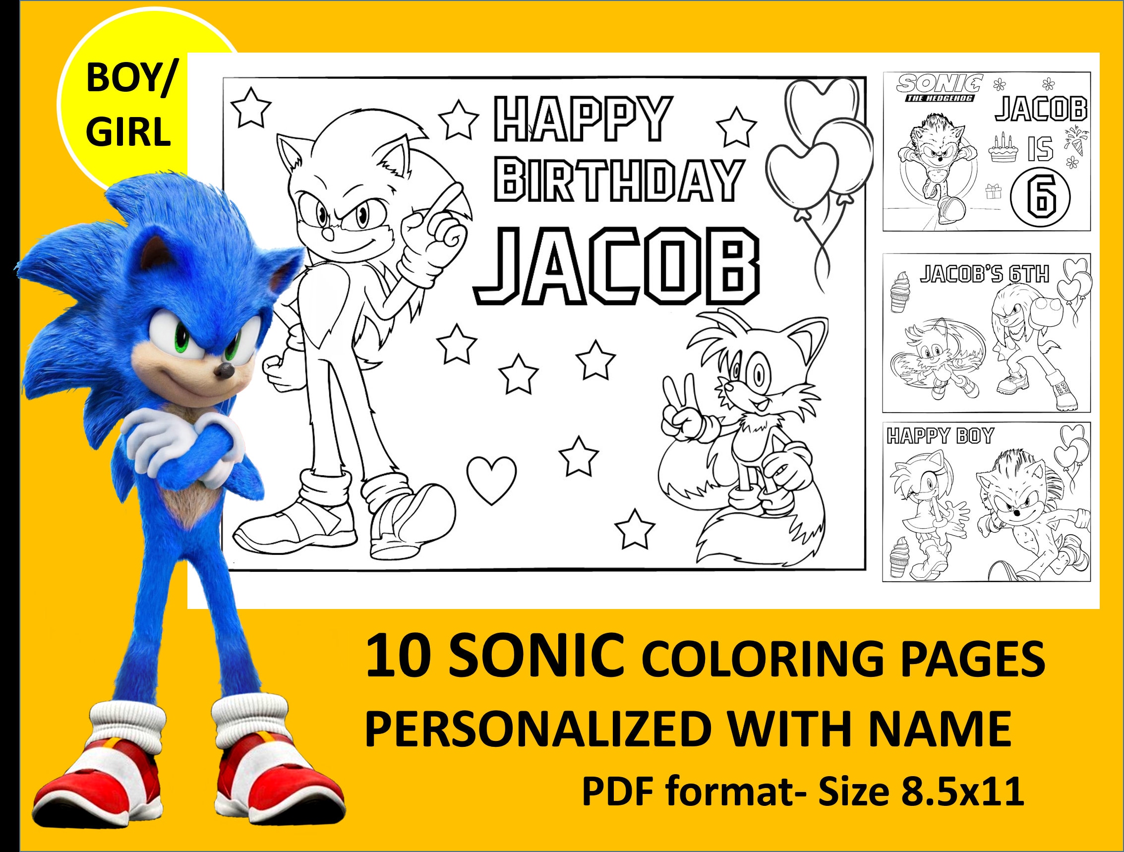 Power Of Sonic Coloring Page - Free Printable Coloring Pages for Kids