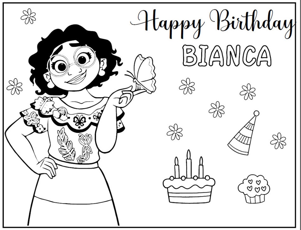 10 Printable Encanto Coloring Page for Birthday Personalized - Etsy Finland