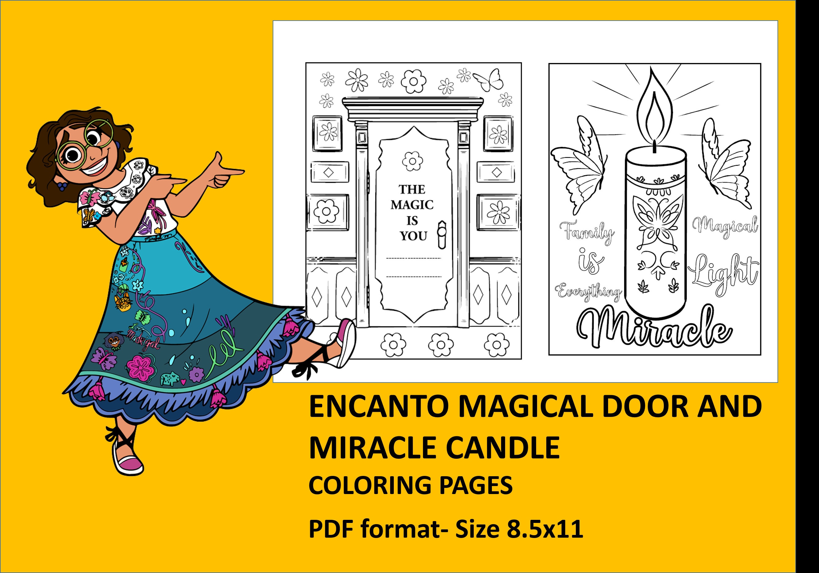 Free Download: Encanto Mirabel Coloring Page - Mama Likes This