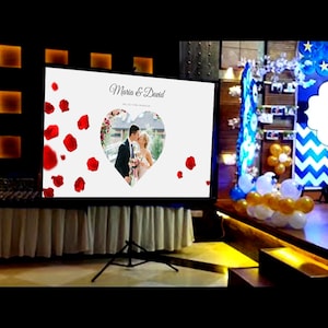 Wedding Rehearsal Slideshow Presentation Template, Wedding Photos Gallery Collage SlideShow, MP4 Video Slider with Background Music