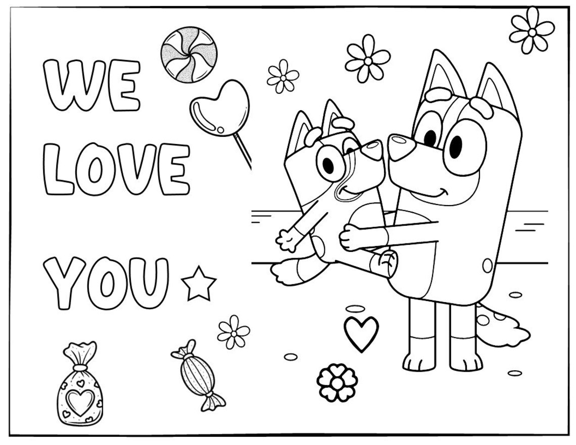 Bluey Birthday Coloring Pages Printable - Il 1140xN.4020548076 Ru6m 