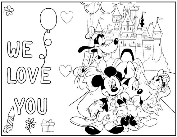 10 printable mickey mouse coloring page for birthday etsy