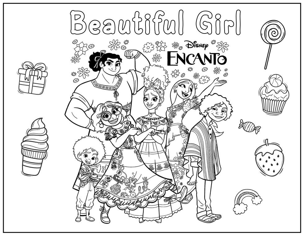 10 Printable Encanto Coloring Page for Birthday Personalized - Etsy