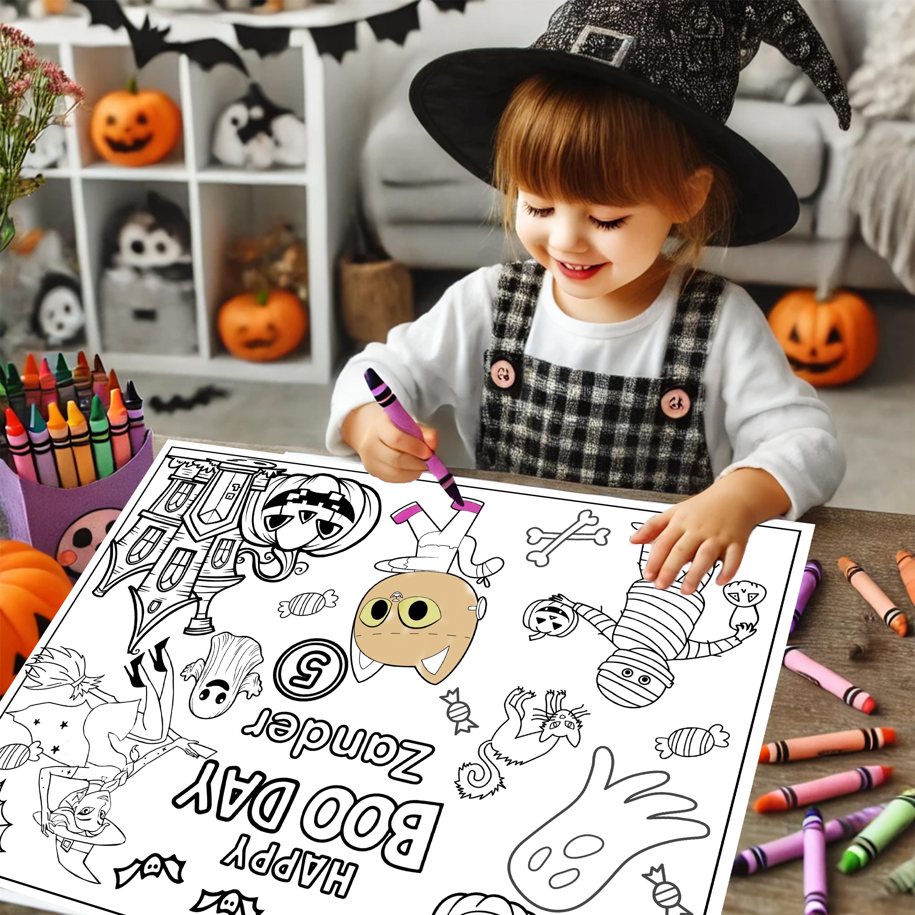 Printable Happy Boo Birthday Party Coloring Page Personalized With Name ...