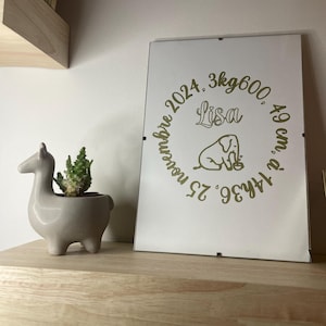 Spersonalizowany plakat narodzin
