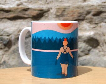 Wild Swimming Mug | Loch Lake swimmer | Outdoor swimming gift