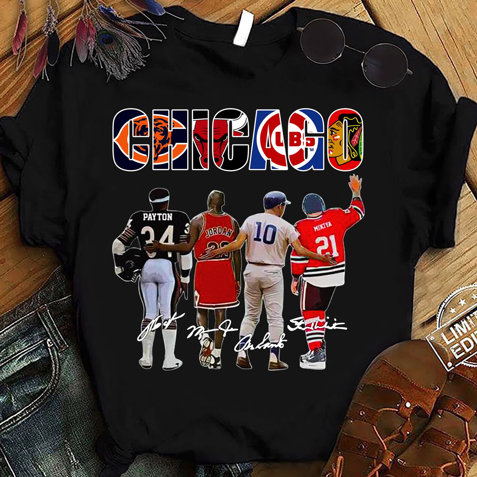 Chicago Sports Team Signatures Shirt Chicago Bears Chicago Etsy