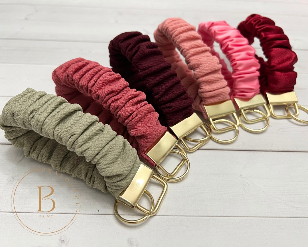 Keychain Scrunchies Wristlet Key Fob Bridesmaid Gift Etsy