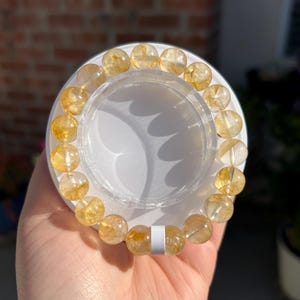 AAA Quality Yellow Hematoid Quartz bracelet, 10mm, healing sprite stone