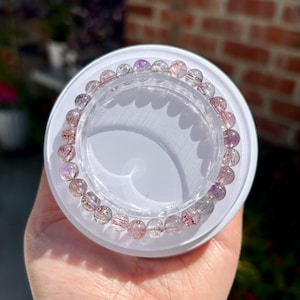 AAAA high quality Super Seven bracelet, 6mm super seven healing stone bracelet, spirit crystal