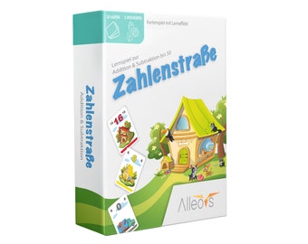 Zahlenstraße Mathe Spiel zur Addition & Subtraktion Kinder