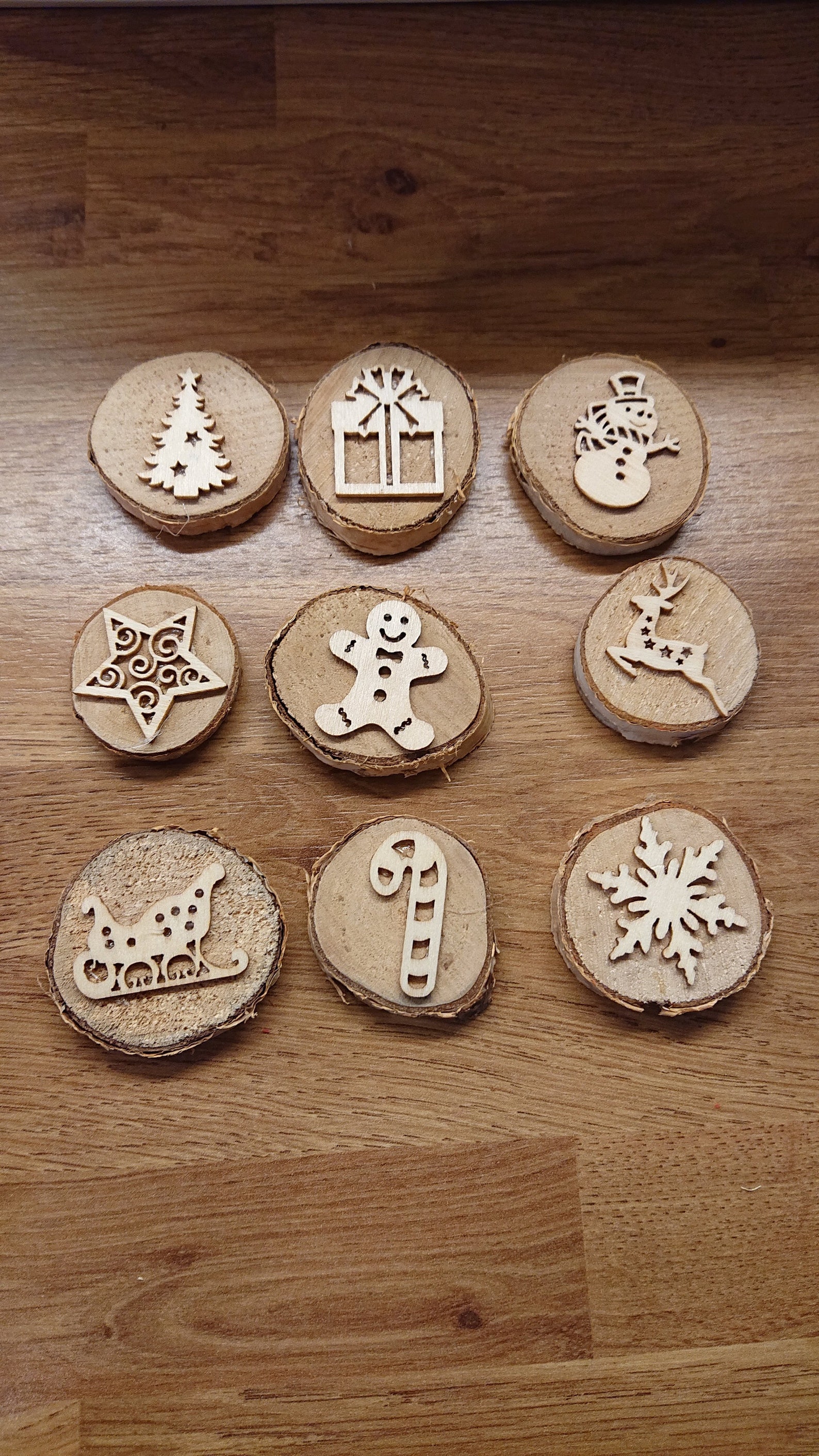 Wooden Christmas Playdough Stamps Etsy Hong Kong