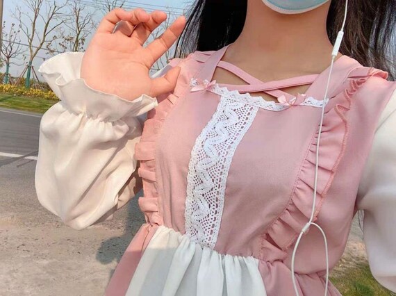 Kawaii Lolita Dress Square Collar 