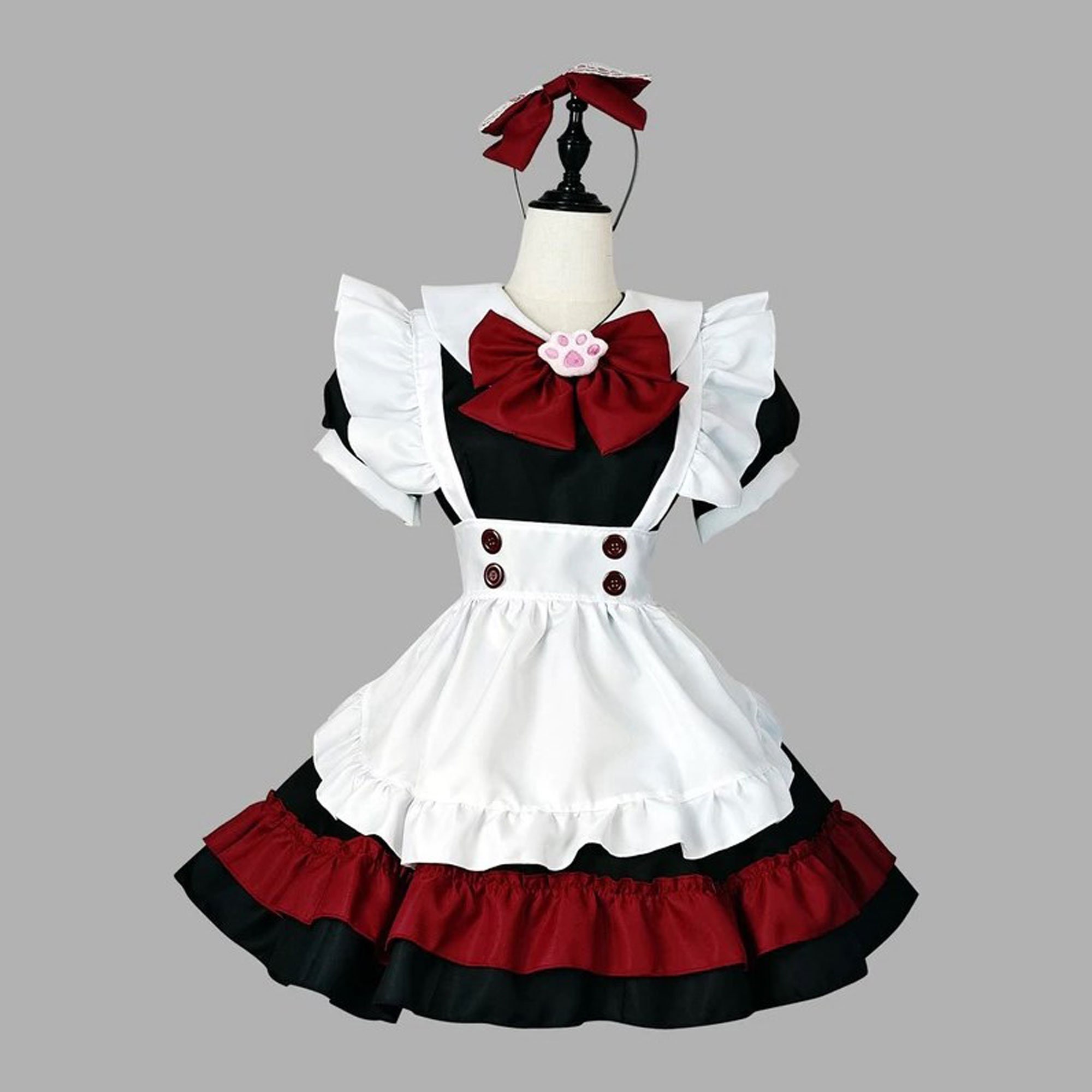 Anime Cosplay Maid Costume Women Black 