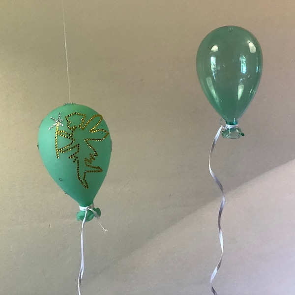 Glasballon, Strass Tinkerbell, uni bunt.