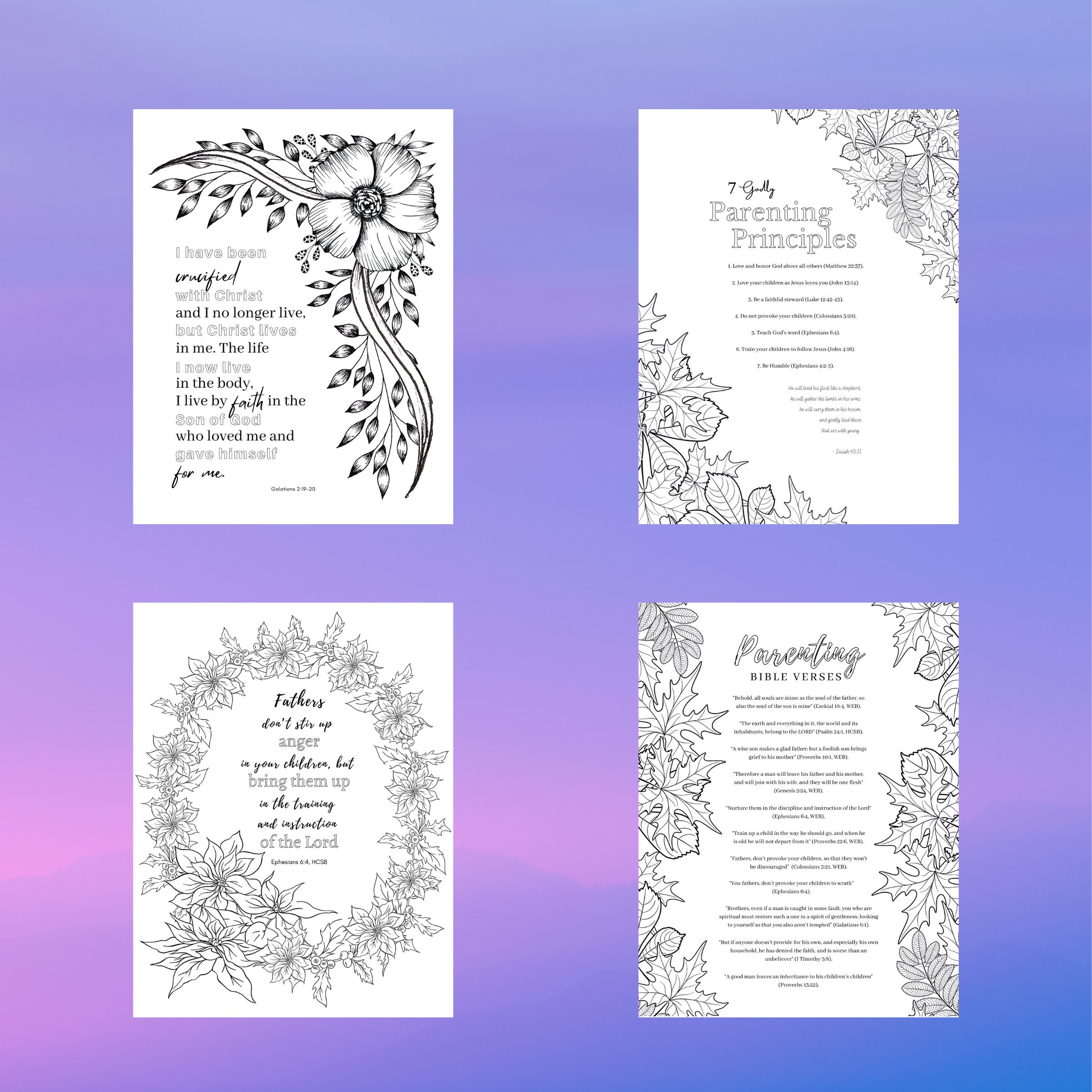 14 Christian Coloring Book Pages | Bible Verses | Printable | Coloring ...