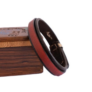 leather bracelet for men,  original leather bracelet, handmade bracelet in original leather, Men&#39;s bracelet as a gift, made in Italy