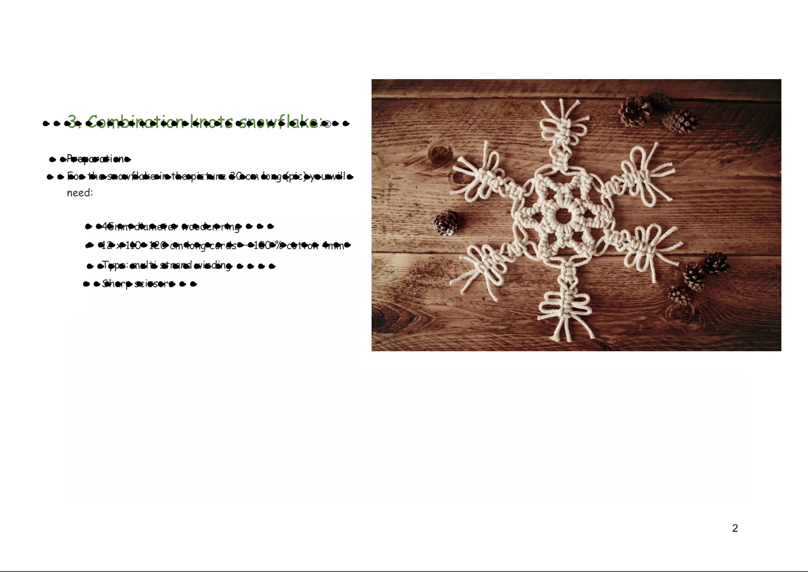 Macrame Pattern / Macrame Snowflake / DIY Snowflake Macrame Pattern ...