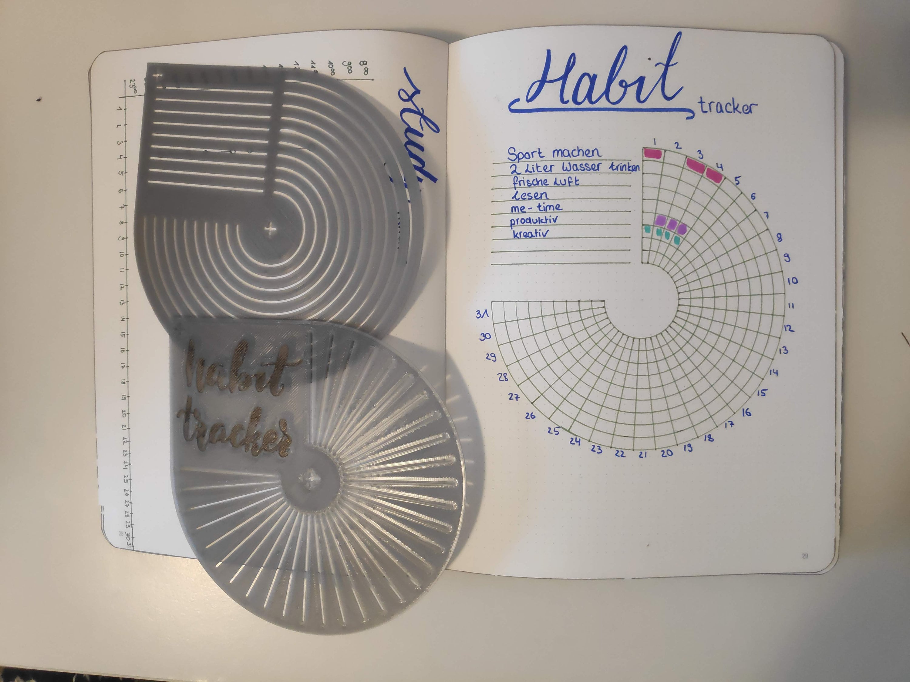 3D .stl File Journal Stencil Habit Tracker3d .stl File, Two Pieces ...