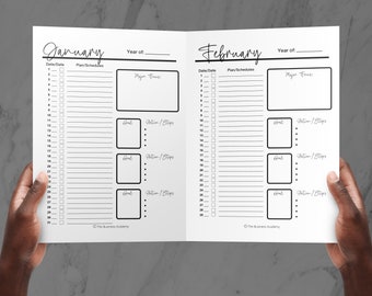 Daily Planner Monthly Planner Printable Planner Planner - Etsy