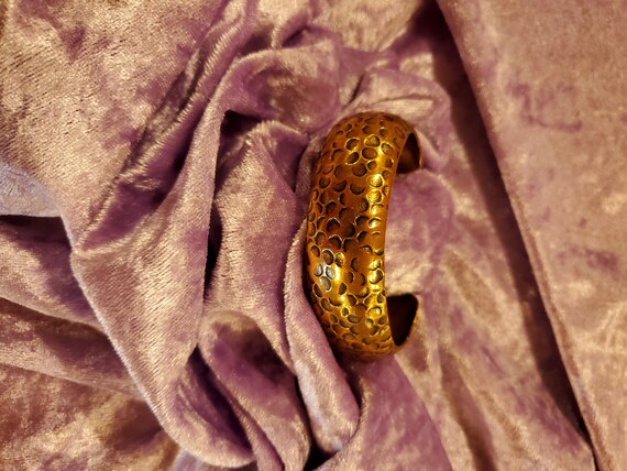 Native American Solid Hammered Copper Cuff Bracel… - image 4