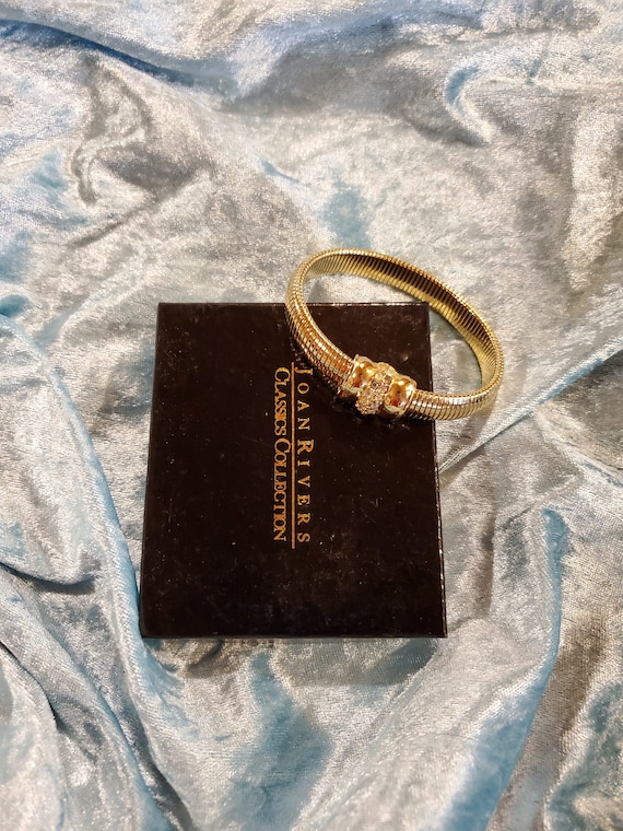 Joan Rivers Flexible Gold Tone Bracelet With Inter