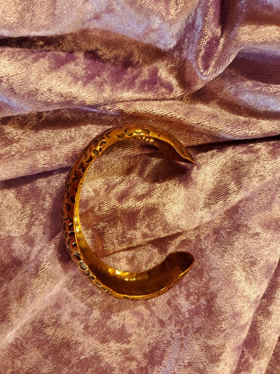 Native American Solid Hammered Copper Cuff Bracel… - image 2