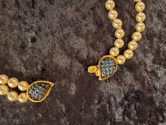 KJL vintage Pearl Necklace/ vintage faux pearl ne… - image 5