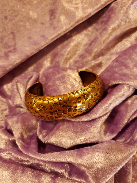 Native American Solid Hammered Copper Cuff Bracel… - image 6