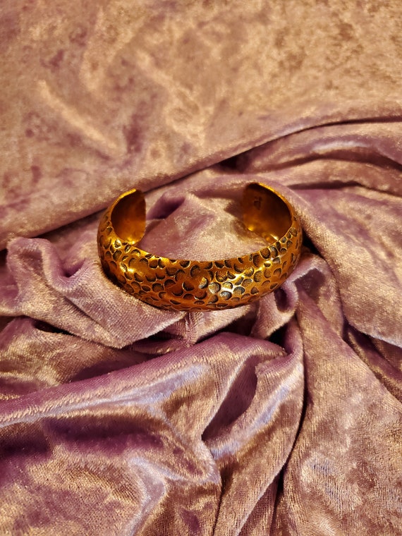 Native American Solid Hammered Copper Cuff Bracel… - image 1