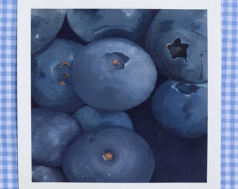 Blueberry Giclée Print (fruit still life fine art printing)