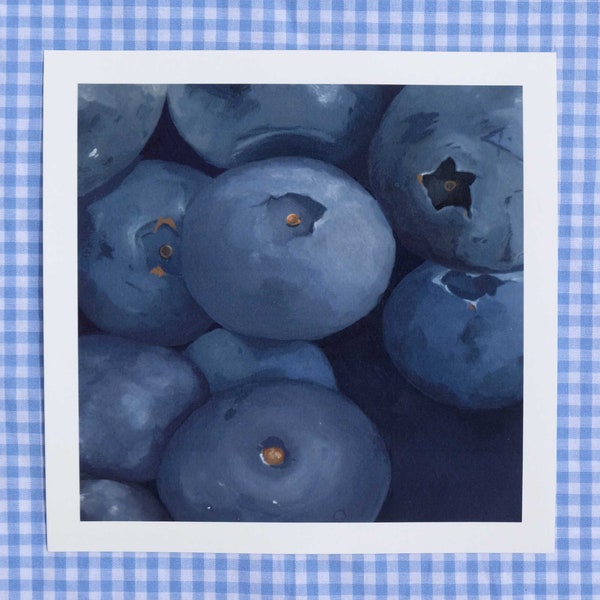 Blueberry Giclée Print (fruit still life fine art printing)